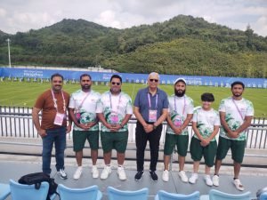 POA president SYED ARIF Hassan with archery team 